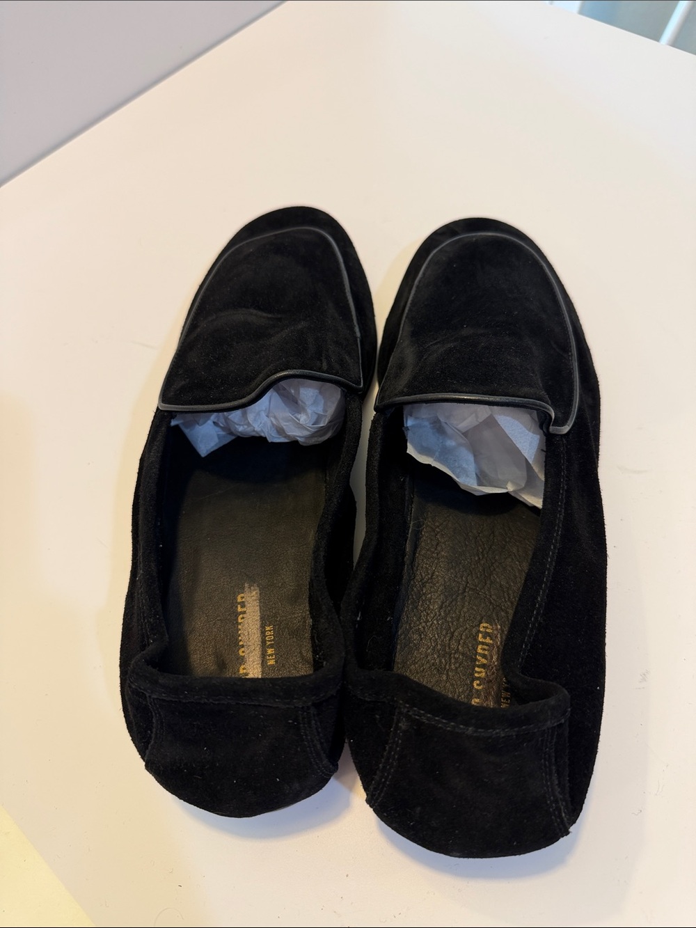 Todd Snyder slip-On Suede Black loafers Sz 11.5.  Tub8